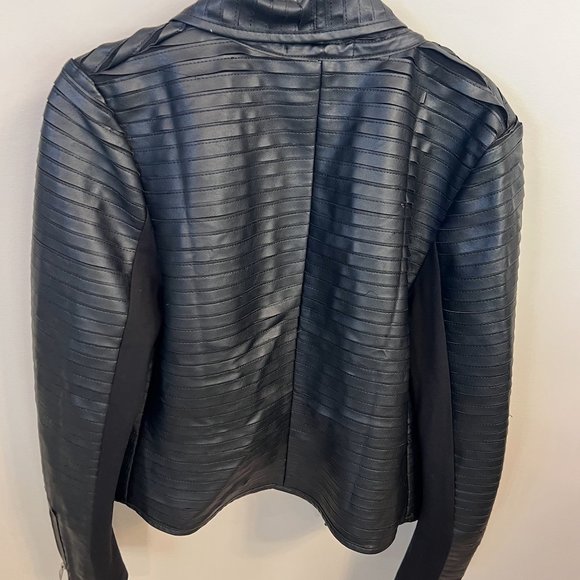 Ribbon Style Leather Jacket - Picture 2 of 4